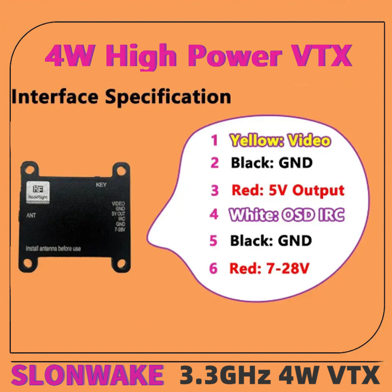 SLONWAKE FPV 3.3G 16CH 4000mW  - Drone With Rc Controller recension och pris