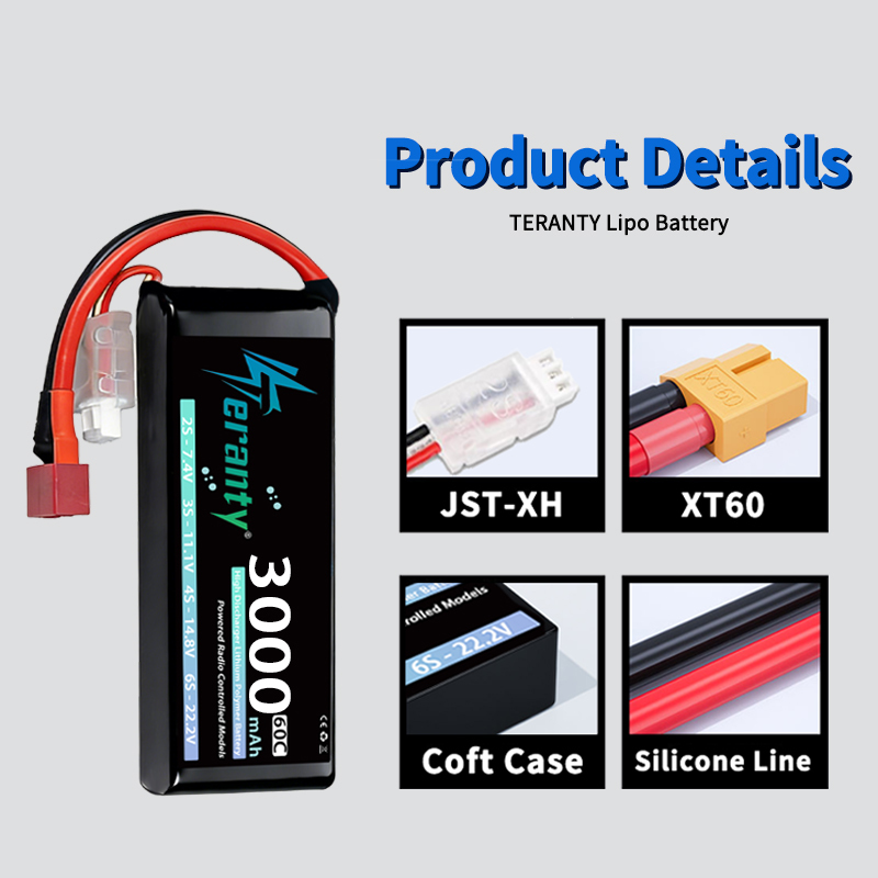 TERANTY 2S 3000mAh Lipo Batter - Drone Rc Car recension och pris