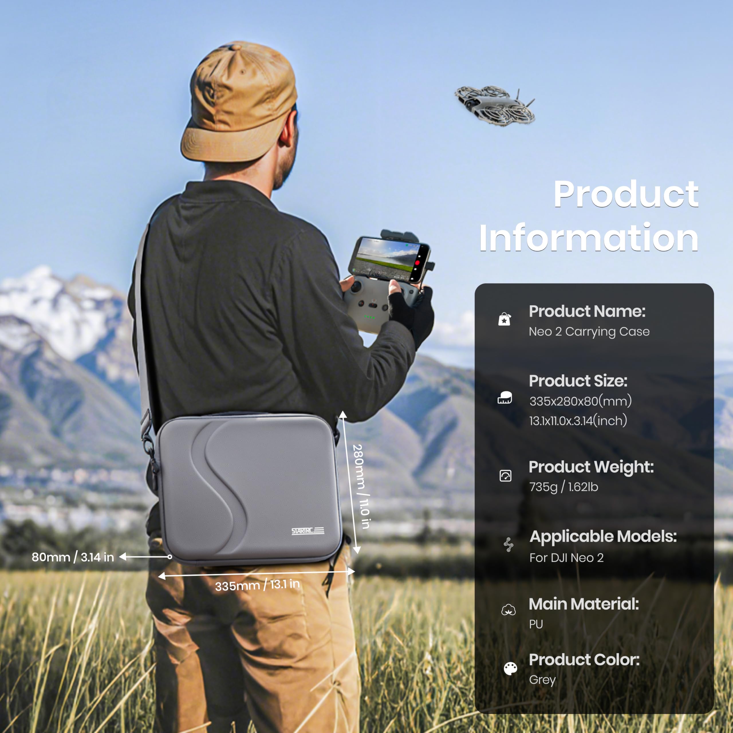 Carrying Case for DJI Neo 2 Ac - Drone Dji Rc N3 recension och pris