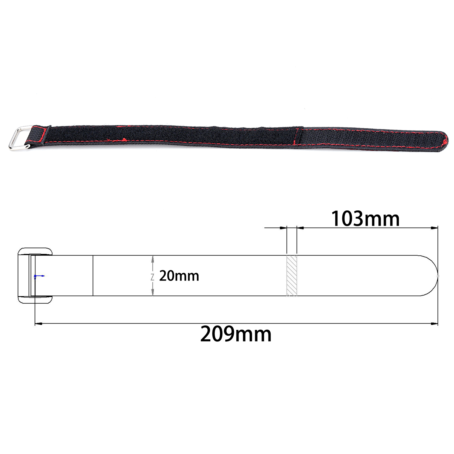 TCRC 2PCS 20x300MM Kevlar Stit - Drone Rc Belt recension och pris