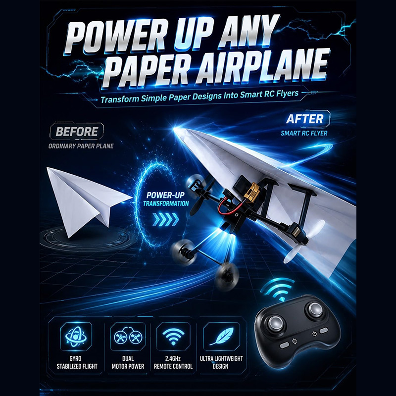 Rc Paper Airplane Kit With Gyr - Drone Rc Jet recension och pris