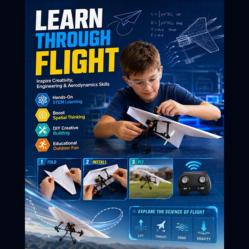Rc Paper Airplane Kit With Gyr - Drone Rc Jet recension och pris