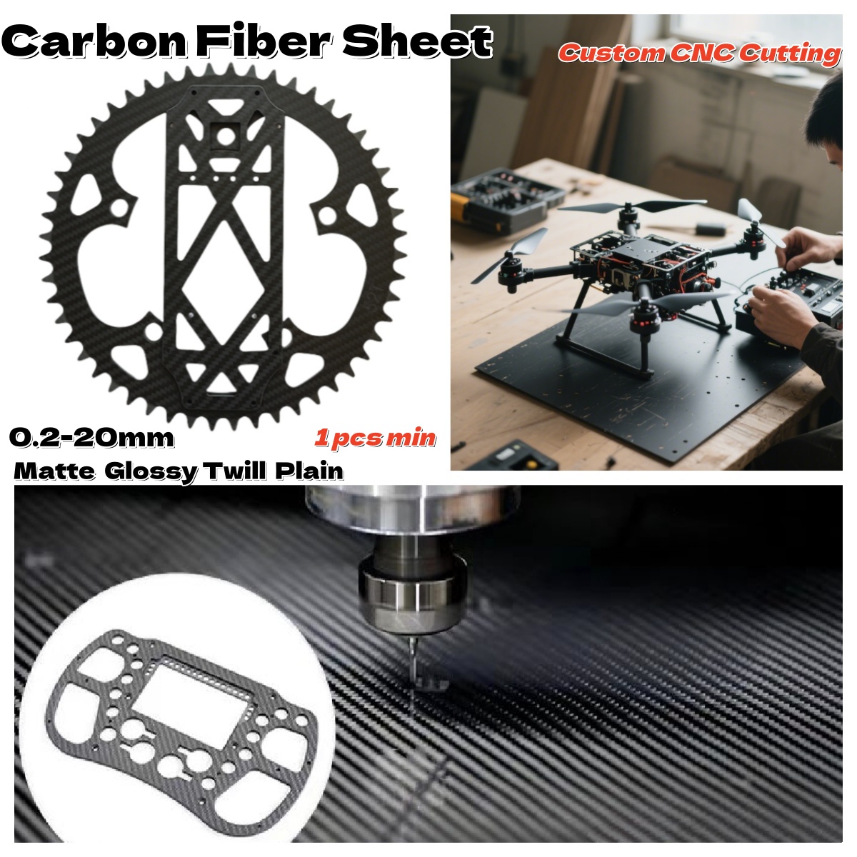 Customized Carbon Fiber Sheet  - Drone Rc Board recension och pris